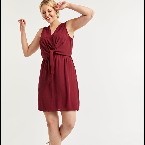 Double Wrap Dress with Front Tie - Picture 1 of 6
